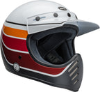 BELL Moto-3 Helmet - RSD Saddleback Satin/Gloss White/Black - Extra