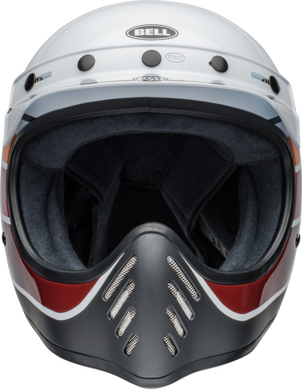 BELL Moto-3 Helmet - RSD Saddleback Satin/Gloss White/Black - Extra