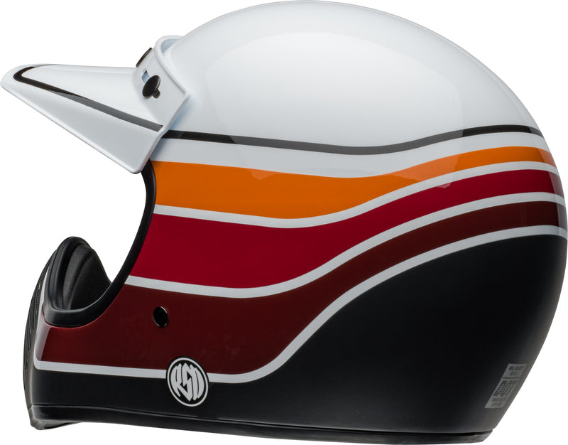 BELL Moto-3 Helmet - RSD Saddleback Satin/Gloss White/Black - Extra