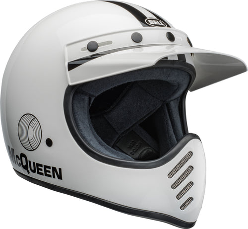 BELL Moto-3 Helmet - Steve McQueen Gloss White/Black - Extra