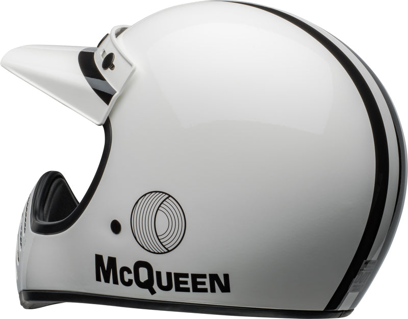 BELL Moto-3 Helmet - Steve McQueen Gloss White/Black - Extra