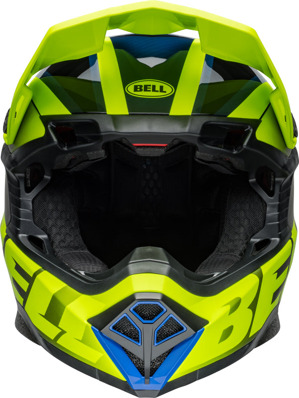 BELL Moto-10 Spherical Helmet - Sliced Matte/Gloss Retina/Blue - Extra