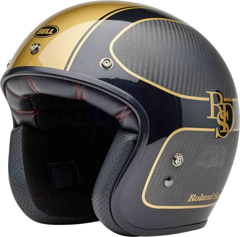 BELL Custom 500 Carbon Helmet - RSD Checkmate Matte Gloss Black/Gold - Main