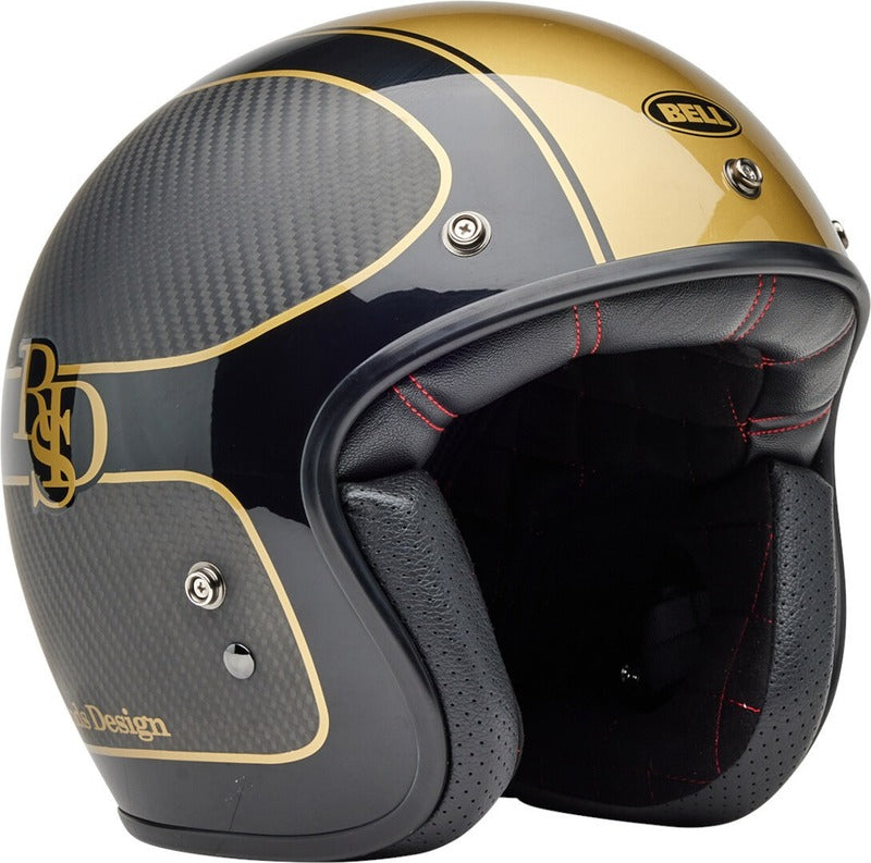 BELL Custom 500 Carbon Helmet - RSD Checkmate Matte Gloss Black/Gold - Extra