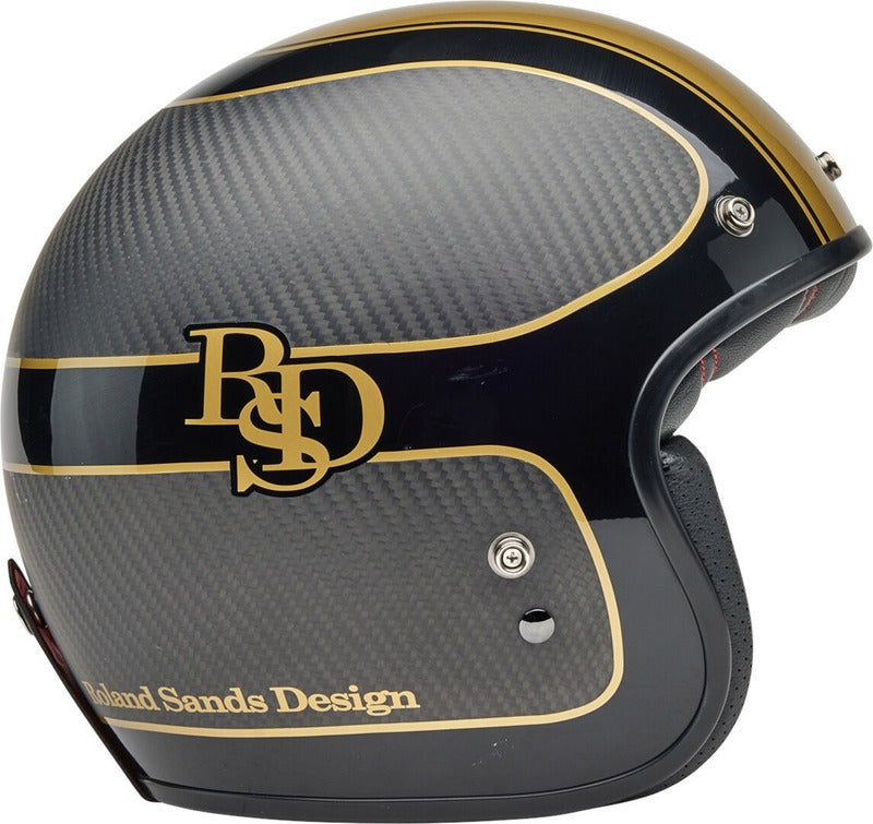 BELL Custom 500 Carbon Helmet - RSD Checkmate Matte Gloss Black/Gold - Extra