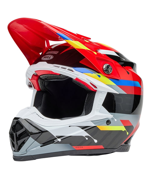 BELL Moto-9S Flex Helmet - Renen Nova Gloss Black/Red - Extra