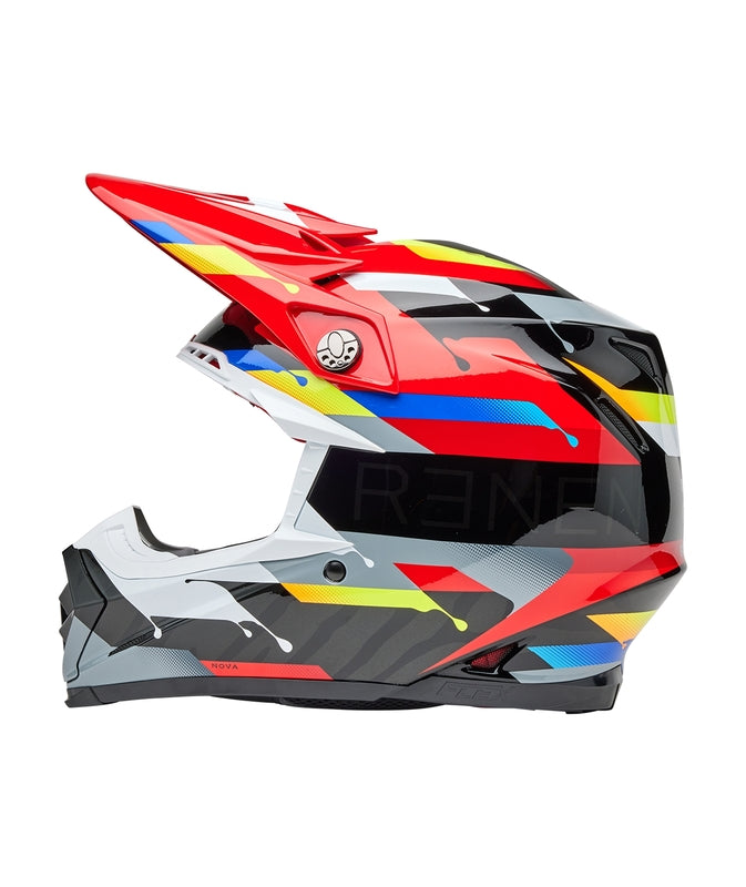 BELL Moto-9S Flex Helmet - Renen Nova Gloss Black/Red - Extra