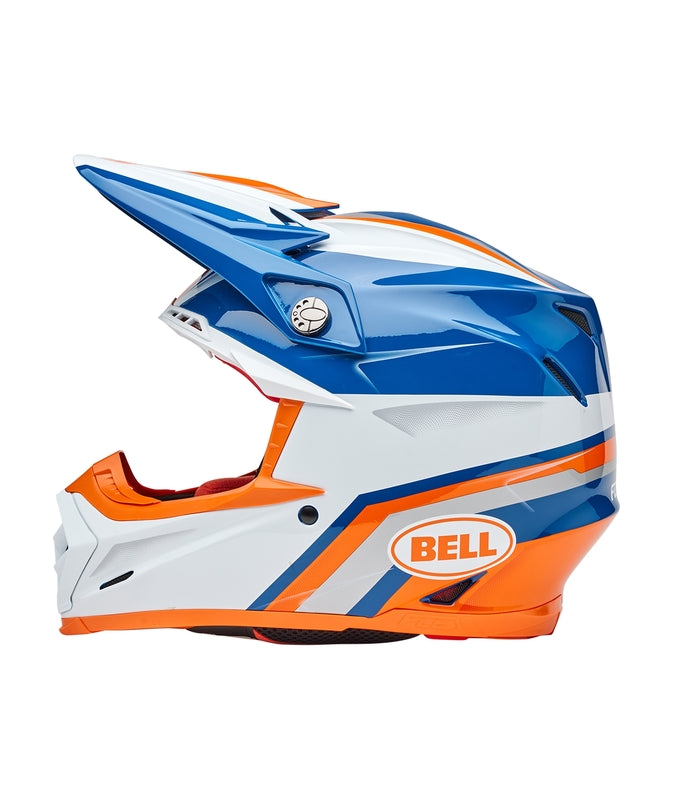 BELL Moto-9S Flex Helmet - Merchant Gloss Orange/Blue - Extra