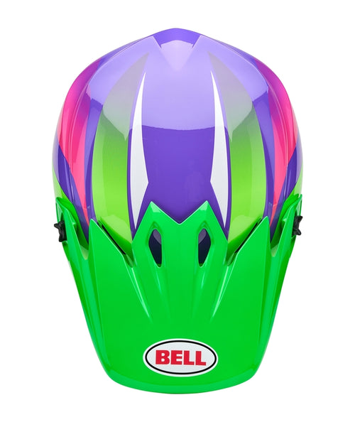 BELL MX-9 Mips Helmet - Jackal Gloss Hi-Viz Green Purple - Extra