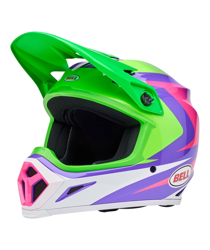 BELL MX-9 Mips Helmet - Jackal Gloss Hi-Viz Green Purple - Main
