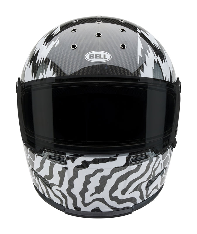 Bell x Deathspray Eliminator Carbon L ベル BELL Eliminator Carbon Helmet - Deathspray Gloss Black/White/Black