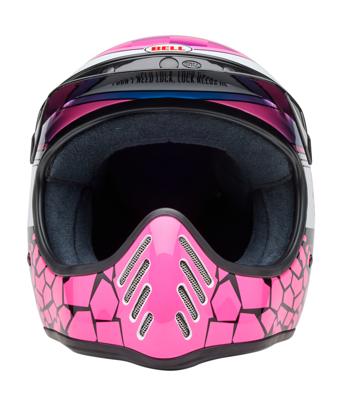 BELL Moto-3 Helmet - Deathspray Gloss Pink Purple - Extra