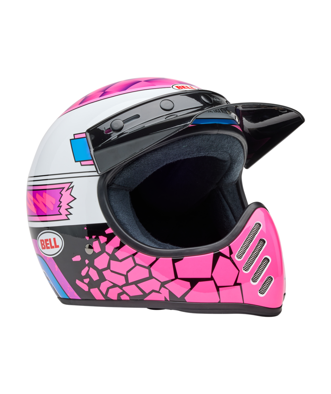 BELL Moto-3 Helmet - Deathspray Gloss Pink Purple - Extra