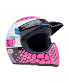 BELL Moto-3 Helmet - Deathspray Gloss Pink Purple - Extra