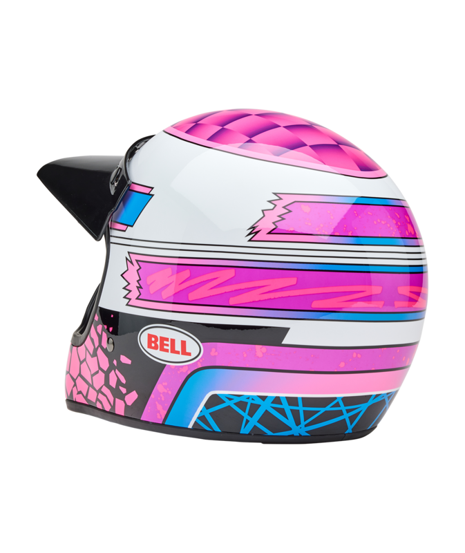 BELL Moto-3 Helmet - Deathspray Gloss Pink Purple - Extra