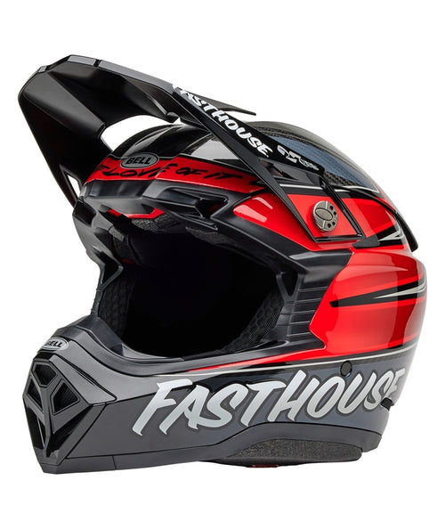 BELL Moto-10 Spherical Mips Helmet - Fasthouse DITD 25 Gloss Gray/Red - Extra