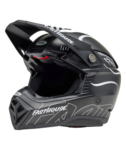 BELL Moto-10 Spherical Mips Helmet - Fasthouse Raven Matte Black/White - Extra