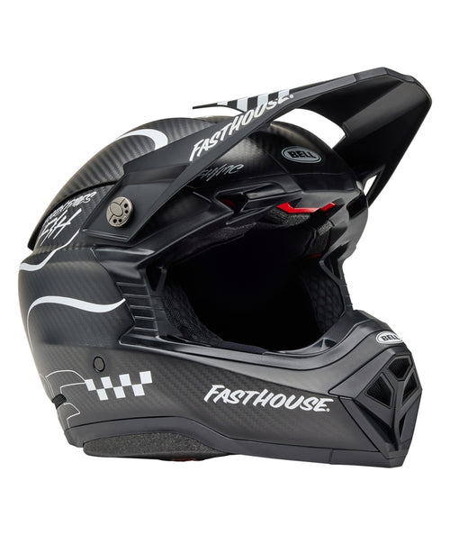 BELL Moto-10 Spherical Mips Helmet - Fasthouse Raven Matte Black/White - Extra