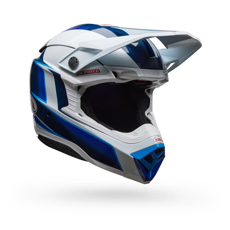 BELL Moto-10 Spherical Helmet - Tomac 25 Gloss Blue/White - Main
