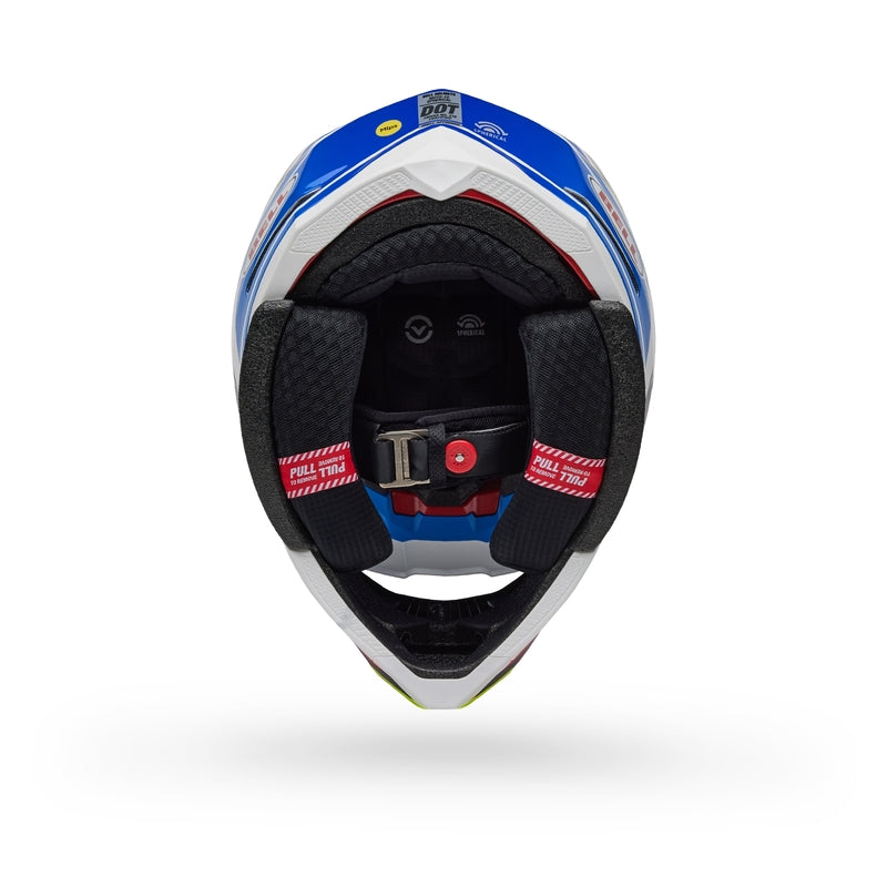 BELL Moto-10 Spherical Helmet - Pro Circuit 25 Gloss Blue/White - Extra