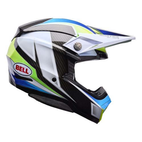 BELL Moto-10 Spherical Helmet - Grid White/Blue - Extra