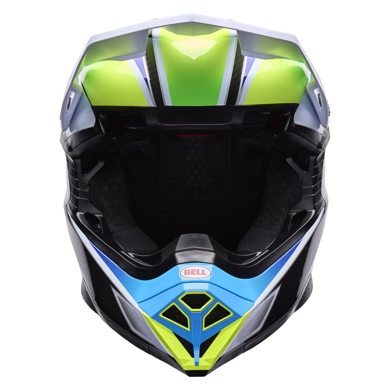 BELL Moto-10 Spherical Helmet - Grid White/Blue - Extra