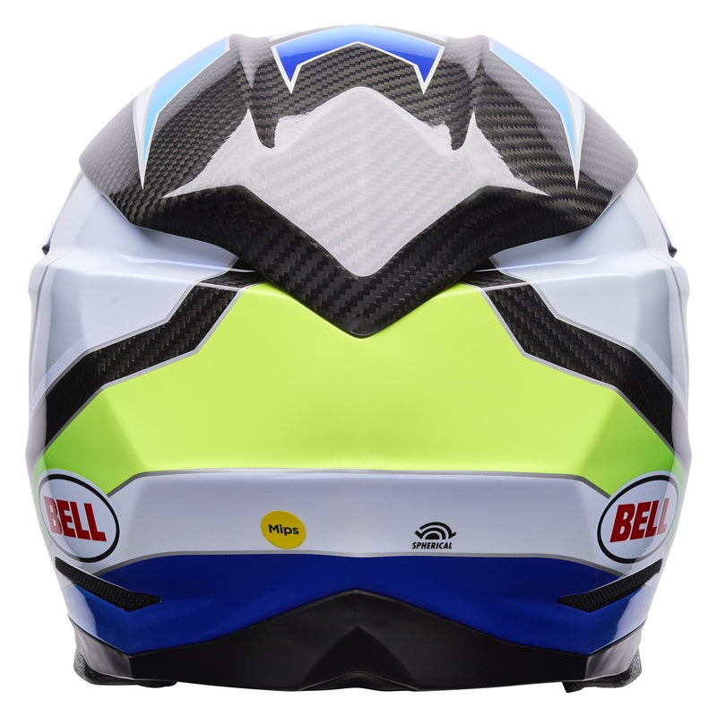 BELL Moto-10 Spherical Helmet - Grid White/Blue - Extra