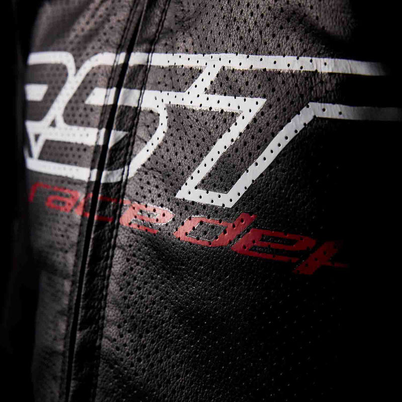 RST Race Dept V4.2 D3O Airbag Leather Suit - Black/Red/White - Extra