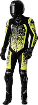 RST Pro Series D3O Airbag Leather Suit - Black/Flo Yellow - Extra