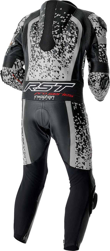 RST Pro Series D3O Airbag Leather Suit - Black/Silver - Extra