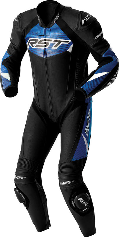 RST Tractech Evo D3O Leather Suit - Black/Blue - Main