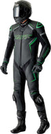 RST S1 D3O Leather Suit - Black/Flo Green - Extra