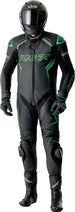 RST S1 D3O Leather Suit - Black/Flo Green - Extra