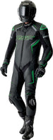 RST S1 D3O Leather Suit - Black/Flo Green - Extra