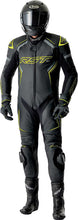 RST S1 D3O Leather Suit - Black/Flo Yellow - Extra