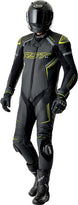 RST S1 D3O Leather Suit - Black/Flo Yellow - Extra