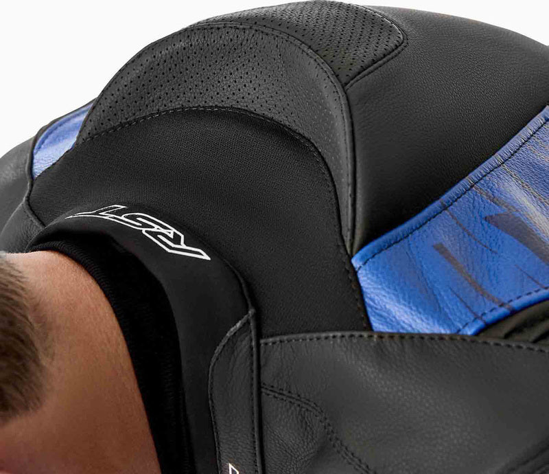 RST Tractech Evo D3O Leather Jacket - Black/Blue - Extra
