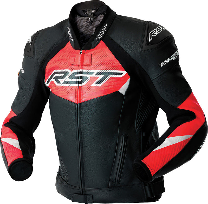 RST Tractech Evo D3O Leather Jacket - Black/Red - Main