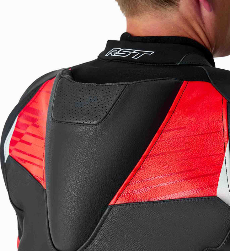 RST Tractech Evo D3O Leather Jacket - Black/Red - Extra