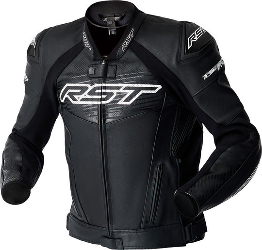 RST Tractech Evo D3O Leather Jacket - Black/White - Main