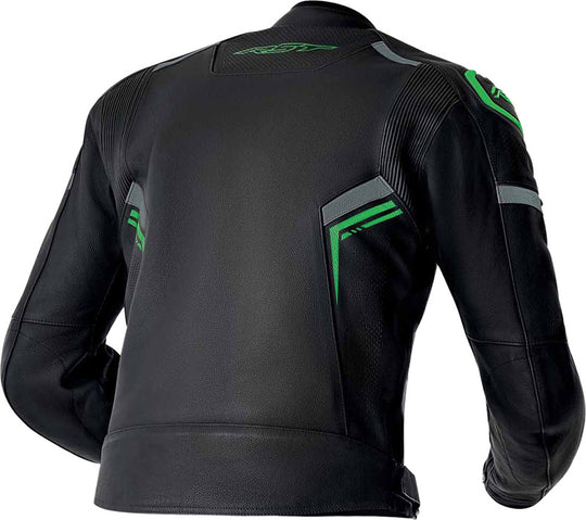 RST S1 D3O Leather Jacket - Black/Neon Green - Extra