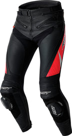 RST Tractech Evo D30 Leather Pants - Black/Flo Red - Main