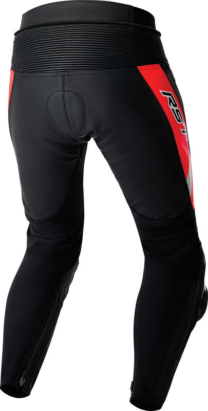 RST Tractech Evo D30 Leather Pants - Black/Flo Red - Extra