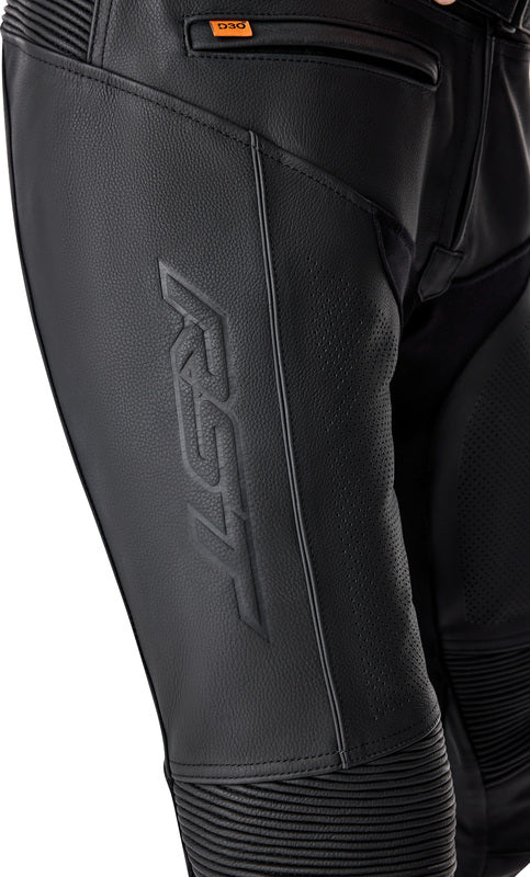 RST T2 D3O Leather Pants (Short Legs) - Black - Extra