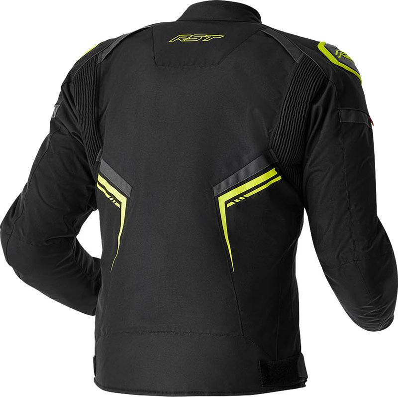 RST S1 D3O Textile Jacket - Black/Flo Yellow - Extra
