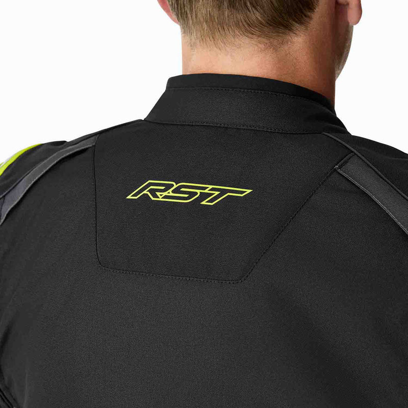 RST S1 D3O Textile Jacket - Black/Flo Yellow - Extra