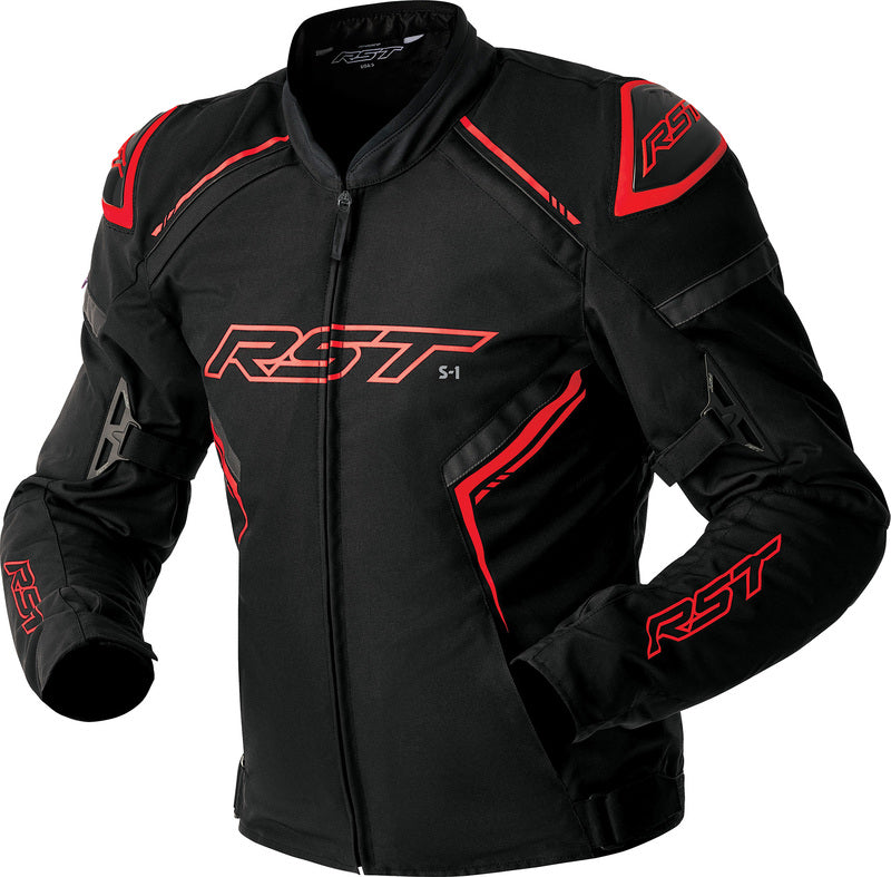 RST S1 D3O Textile Jacket - Black/Red - Extra