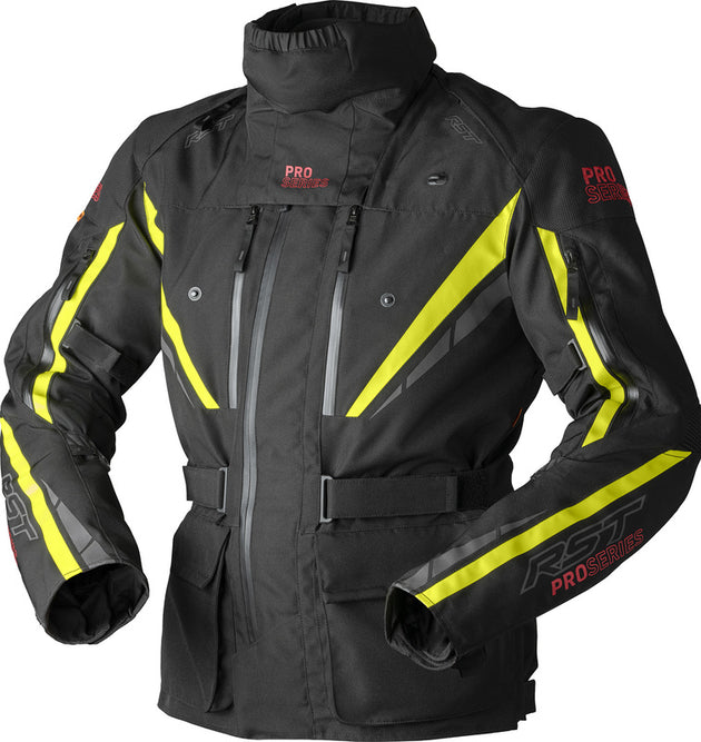 RST Pro Series Paragon D3O Textile Jacket - Black/Flo Yellow - Main