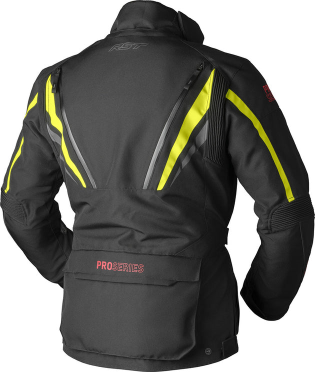RST Pro Series Paragon D3O Textile Jacket - Black/Flo Yellow - Extra