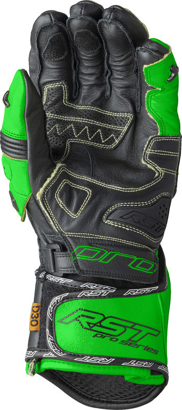 RST Pro Series GP D3O Gloves - Black/Flo Green - Extra
